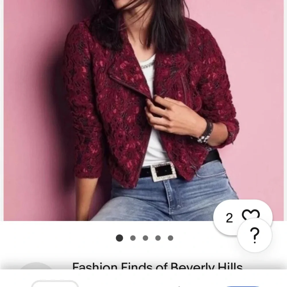 Women's Red Lace Jacket - Picture 1 of 3